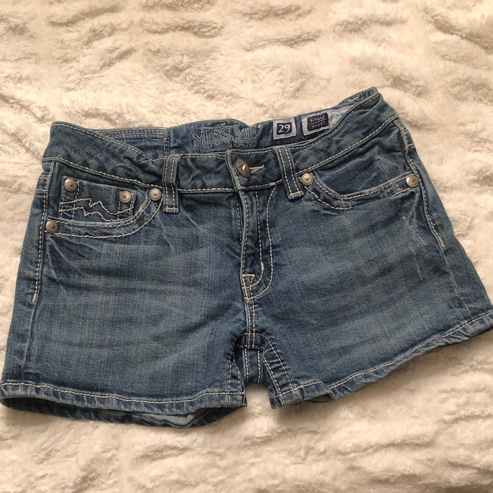 Miss Me Blue Jean Shorts